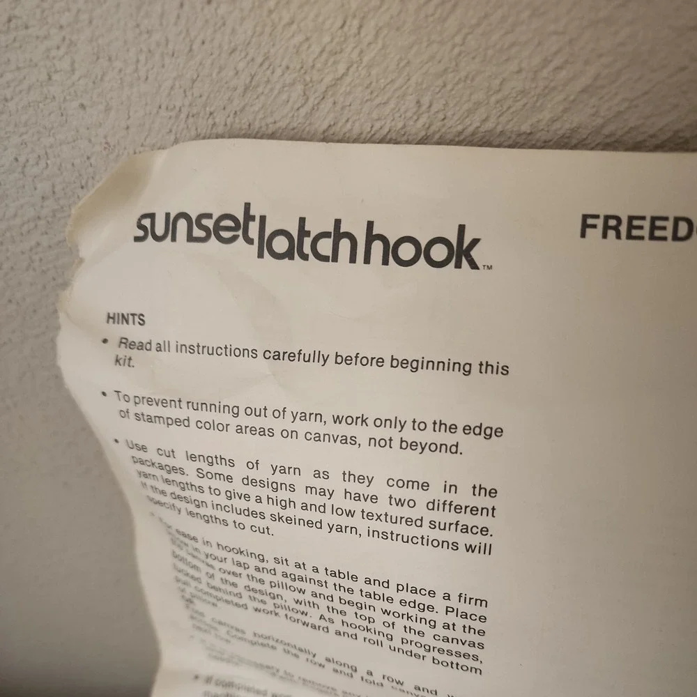 Sunset Latch Hook Kit #8205 12